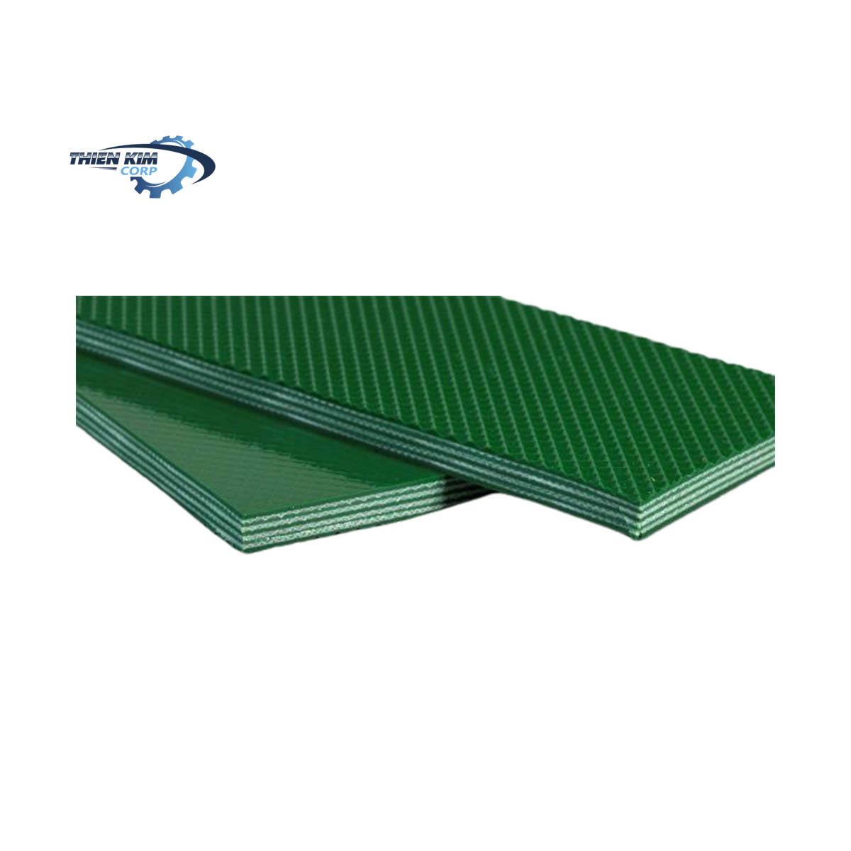 Băng tải PVC xanh caro 5mm